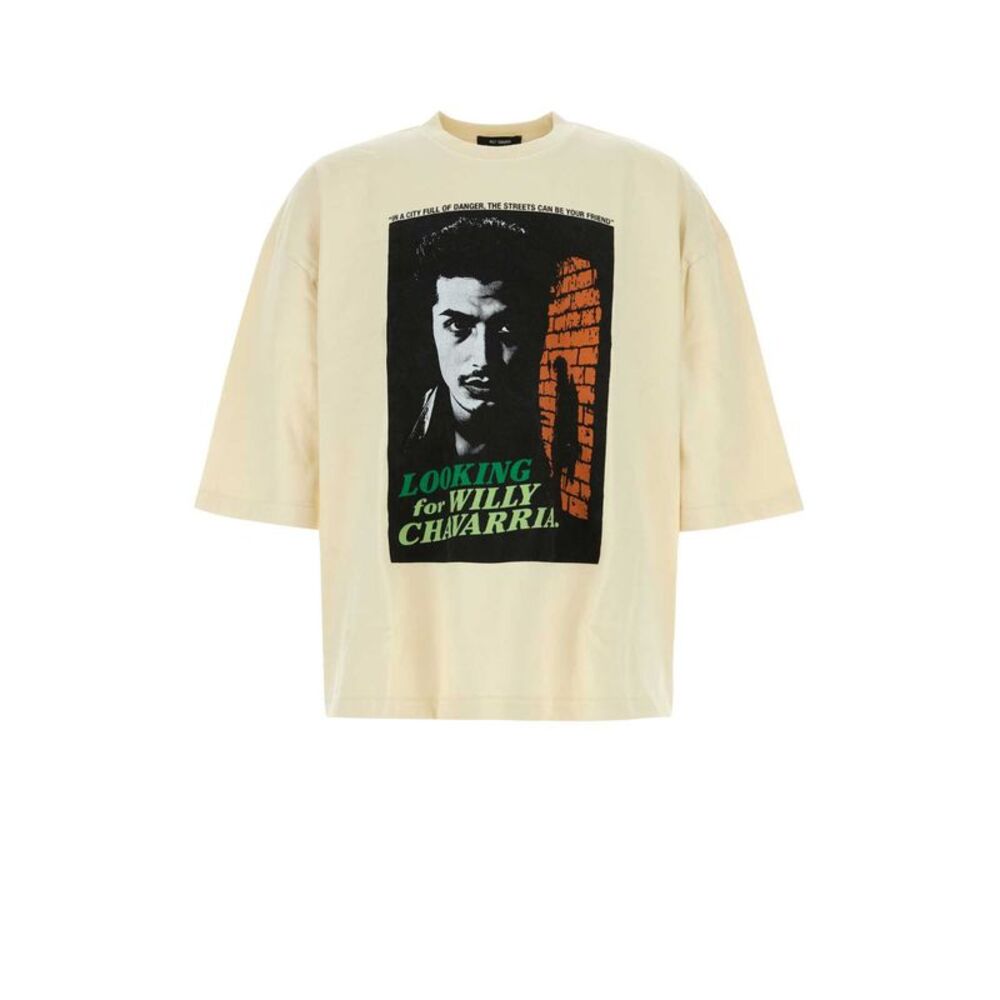 Willy Chavarria Men Ivory Cotton Oversize Looking For Willy T-Shirt